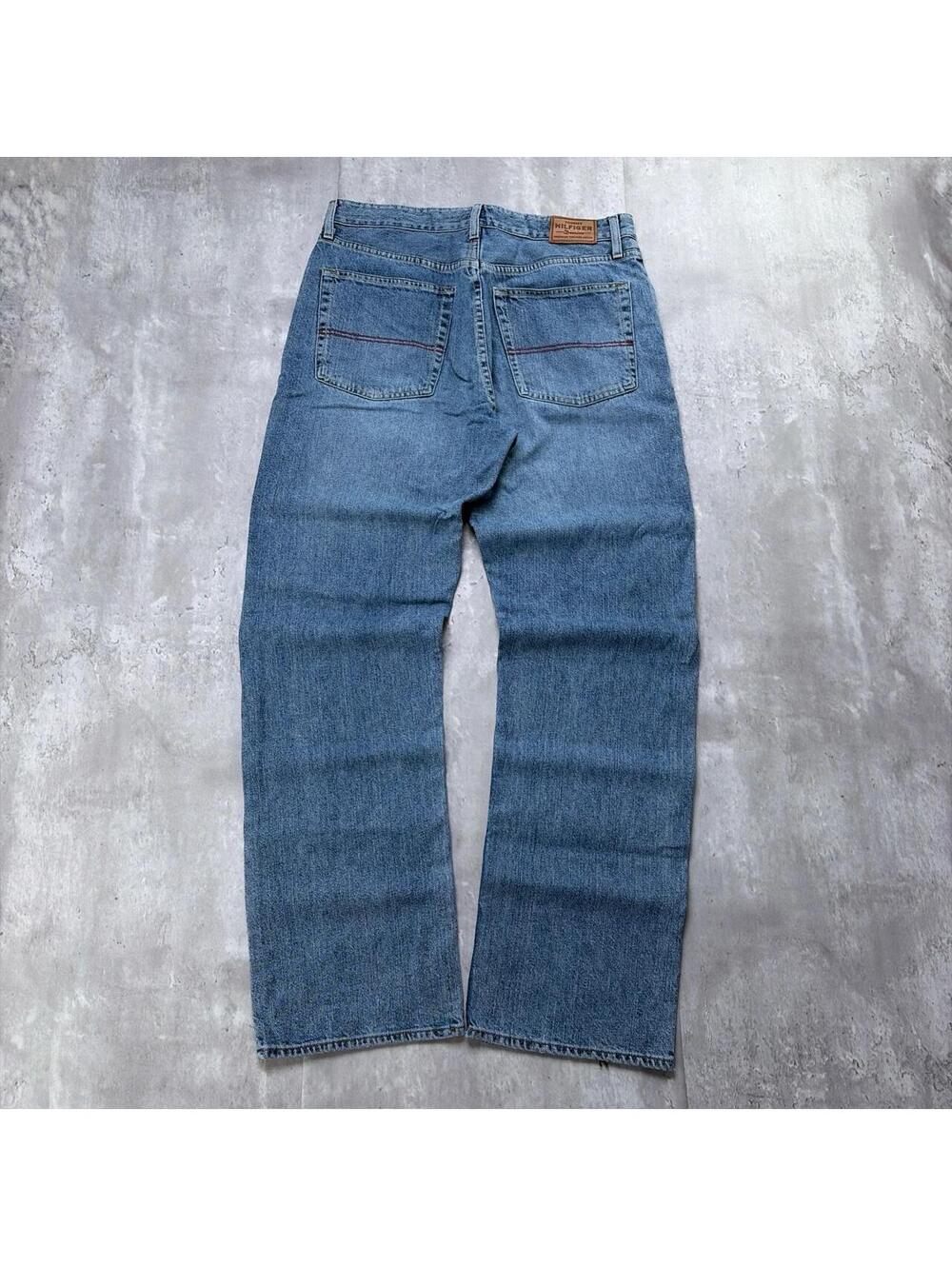 Y2K Blue Tommy Hilfiger Grunge Baggy Skater Denim Jeans